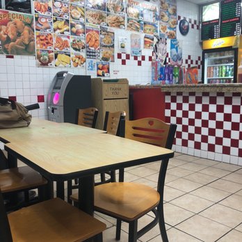 Crown Fried Chicken - There's enough seating in here for about 15 ppl. - Seafood Near Me - Bloomfield, New Jersey