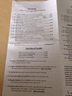 Menu photo 5 Jasmine Thai Restaurant Tonawanda, NY