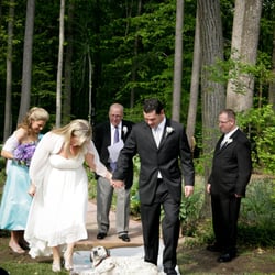 Hidden View Farm - Instead of jumping the broom, we jumped the dog.  LOL