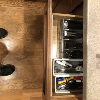Pegasus Refinishing - drawer front should be 3/4" wider than drawer. These are 1 3/4-2" wide on each side - Cabinetry Near Me - Santa Clara, California Pegasus Refinishing - drawer front should be 3/4" wider than drawer. These are 1 3/4-2" wide on each side - Cabinetry Near Me - Santa Clara, California