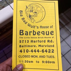 Big Bad Wolf's House of Barbecue
