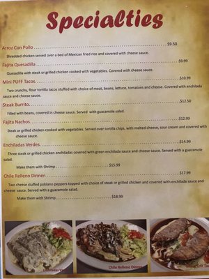 Menu photo 2 El Tapatio Cantonment, FL Menu photo 2 El Tapatio Cantonment, FL
