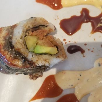 Hiro Sushi - Dragon roll sauce soaked through the roll - Sushi Bars Near Me - Albuquerque, New Mexico