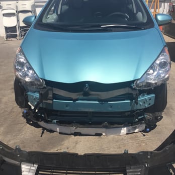 Fix Auto Burbank - Before. Whole thing came off, tires was all twisted, alignment was fucked. Suspension I think it's called was just wrong. - Body Shops Near Me - Burbank, California