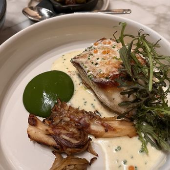 Tillie's - Fresh Alaskan Halibut with Maitake mushrooms. - New American Near Me - Dripping Springs, Texas Tillie's - Fresh Alaskan Halibut with Maitake mushrooms. - New American Near Me - Dripping Springs, Texas