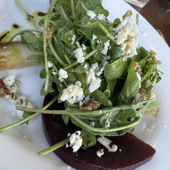 Opal - Beet and grilled pear arugula salad. Just delightful! - Seafood Near Me - Santa Barbara, California Opal - Beet and grilled pear arugula salad. Just delightful! - Seafood Near Me - Santa Barbara, California