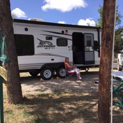 RV Resort - All of the amenities but 54 is in front and under a light.