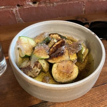 Off Alley - Zucchini, cured pork jowl, squash butter - Wine Bars Near Me - Seattle, Washington