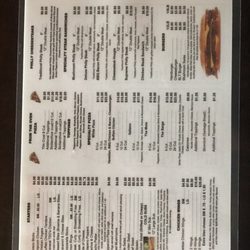 Nelsons Steak Out - Back page of menu.