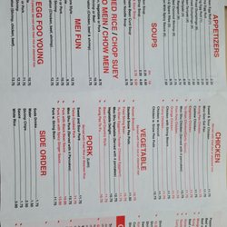 China Renaissance - Menu as of 4/2023