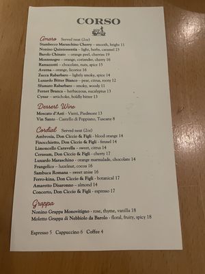 Menu photo 5 Corso Italian Arlington, VA