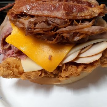 Arbys - Inside Meat Mountain sandwich  Loaded with sliced meats - Fast Food Near Me - Yuma, Arizona