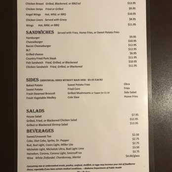 The Dukes Backwater Supper Club - Menu as of 10/29/2019 - American Near Me - Valley, Alabama The Dukes Backwater Supper Club - Menu as of 10/29/2019 - American Near Me - Valley, Alabama