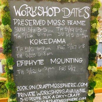 Craftmossphere - Framed moss workshops - Nurseries & Gardening Near Me - San Diego, California