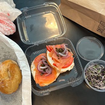 Empire Bagel and Delicatessen - Pretzel bagel on left and lox and cream chz on everything on right. Yum! - Delis Near Me - Thomasville, Georgia Empire Bagel and Delicatessen - Pretzel bagel on left and lox and cream chz on everything on right. Yum! - Delis Near Me - Thomasville, Georgia