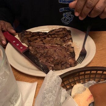 Texas Roadhouse - T-Bone steak medium well done.  So tender and juicy, melts in your mouth. - Steakhouses Near Me - Dyer, Indiana
