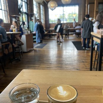 Frothy Monkey - Cortado with mineral water - Coffee & Tea Near Me - Nashville, Tennessee