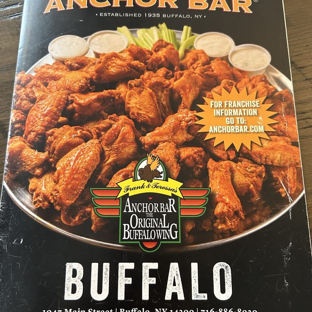 Anchor Bar - The menu - Chicken Wings Near Me - Buffalo, New York