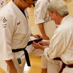 Unity Martial Arts - Sensei Tanner being promoted to Yondan (4th degree) at this year's International Training Camp