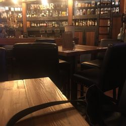 The bar area. Nice atmosphere and friendly staff.
