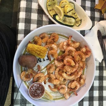 Flying Fish - Boiled shrimp with a side of squash - Seafood Near Me - Memphis, Tennessee