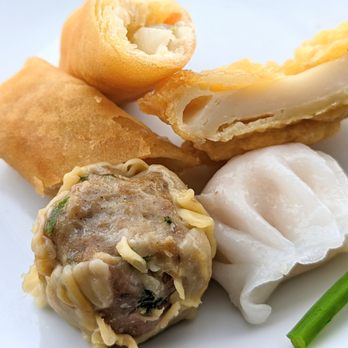 Donut Delight Express - Pork dumpling with basil, never had it like this and pretty good. The eggroll and fried fishcake I thought were samples but we got charged - Donuts Near Me - Union City, California Donut Delight Express - Pork dumpling with basil, never had it like this and pretty good. The eggroll and fried fishcake I thought were samples but we got charged - Donuts Near Me - Union City, California