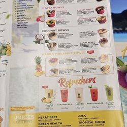 The menu