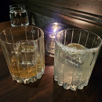 Old Brea Chop House - my chili infused tequila with lime and his old fashioned - Steakhouses Near Me - Brea, California Old Brea Chop House - my chili infused tequila with lime and his old fashioned - Steakhouses Near Me - Brea, California