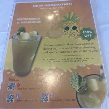Bien Hen Restaurant - That's awesome .. drink - Seafood Near Me - Westminster, California Bien Hen Restaurant - That's awesome .. drink - Seafood Near Me - Westminster, California