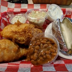 The Mug & JZ's Pizzaria - The fish fry is pretty good. The tartar sauce is excellent!