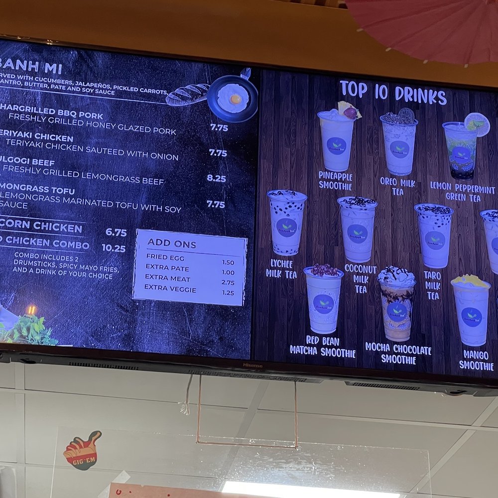 Menu as of February 2022 Menu as of February 2022