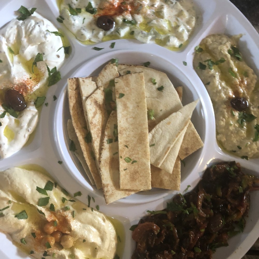Shisha Cafe - Appetizer sampler place $14.99 - Mediterranean Near Me - San Antonio, Texas Shisha Cafe - Appetizer sampler place $14.99 - Mediterranean Near Me - San Antonio, Texas