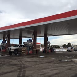 Attached gas station