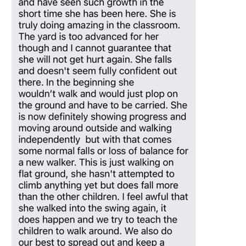 The Knolls Learning Studio - Her response to my concerns about my daughter being hurt while unsupervised .. - Preschools Near Me - Agoura Hills, California The Knolls Learning Studio - Her response to my concerns about my daughter being hurt while unsupervised .. - Preschools Near Me - Agoura Hills, California