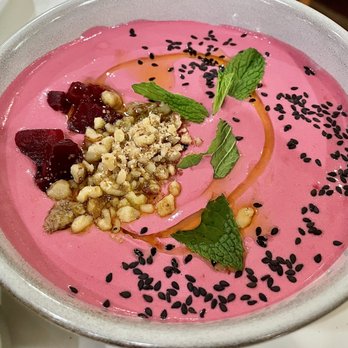 Joon - Beet Borani, Yogurt, Roasted Beets, Lemon, Walnuts, Olive Oil - Persian/Iranian Near Me - Vienna, Virginia Joon - Beet Borani, Yogurt, Roasted Beets, Lemon, Walnuts, Olive Oil - Persian/Iranian Near Me - Vienna, Virginia
