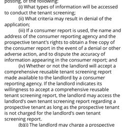Washington state laws for the screening of prospective tenants Washington state laws for the screening of prospective tenants