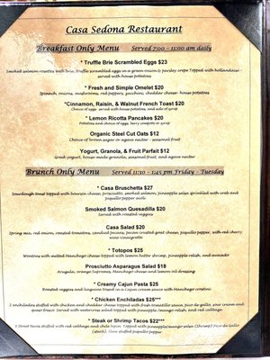 Menu photo 3 Casa Sedona Restaurant Sedona, AZ Menu photo 3 Casa Sedona Restaurant Sedona, AZ