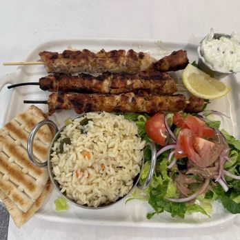 Plateia GR - Chicken Souvlaki platter - Greek Near Me - Queens, New York Plateia GR - Chicken Souvlaki platter - Greek Near Me - Queens, New York