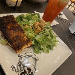 Guy Fieri's American Kitchen + Bar - Caesar salad with salmon