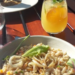 El risotto de entrada muy abundante