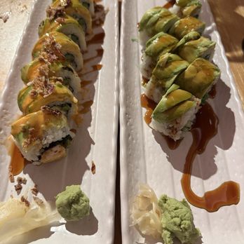 Taiko Sushi - Vegan roll (right) and Denali (left) - Sushi Bars Near Me - Carmichael, California Taiko Sushi - Vegan roll (right) and Denali (left) - Sushi Bars Near Me - Carmichael, California