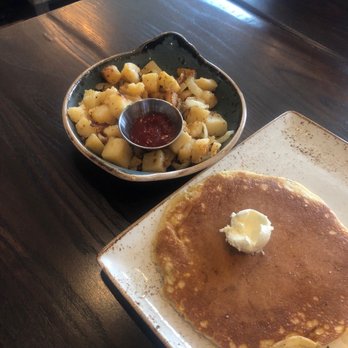 First Watch - Side of hash potatoes and a pancake - Breakfast & Brunch Near Me - Tucker, Georgia First Watch - Side of hash potatoes and a pancake - Breakfast & Brunch Near Me - Tucker, Georgia