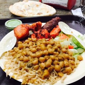 Kabob Palace - Number 8: boneless chicken and kubideh, side chick pea and salad - Afghan Near Me - Arlington, Virginia