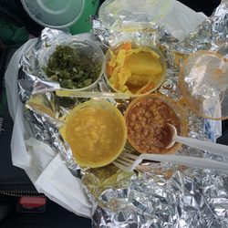 Yeshi Buna Ethio African Cafe & Restaurant - Veggie Combo to go - I didn't get salad that normally comes with it when you dine in :-(