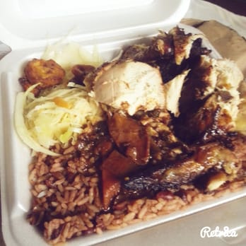Yardies Restaurant - Rice & black beans, steamed cabbage, jerk chicken - Small $8 - Caribbean Near Me - Elmont, New York Yardies Restaurant - Rice & black beans, steamed cabbage, jerk chicken - Small $8 - Caribbean Near Me - Elmont, New York