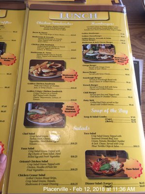Menu photo 5 Golden Waffle Cafe Placerville, CA Menu photo 5 Golden Waffle Cafe Placerville, CA