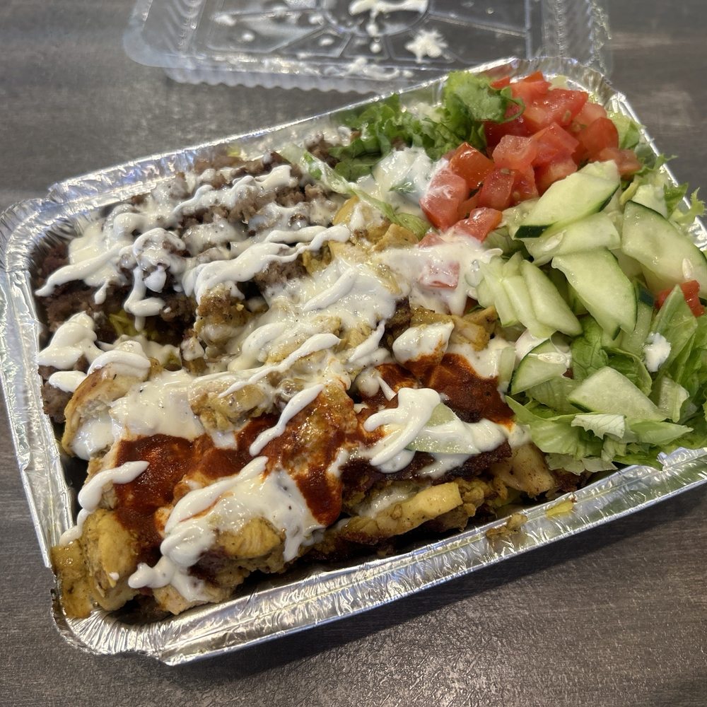 Halal Bros - Combo Over Rice - Middle Eastern Near Me - Austin, Texas Halal Bros - Combo Over Rice - Middle Eastern Near Me - Austin, Texas