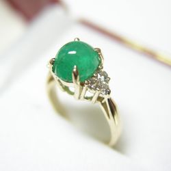 Emerald and Diamond Ring