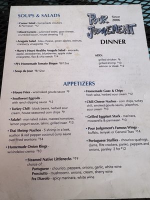 Menu photo 3 Pour Judgement Bar and Grill Newport, RI