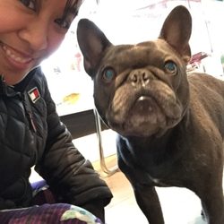 SLC Haze - Winston and me. He came to greet me when I came in.